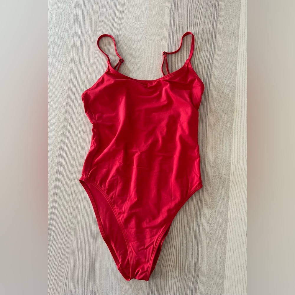 Andie “The Laguna” One Piece Cherry Red Long Torso Swimsuit